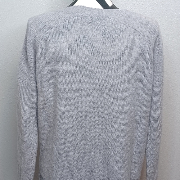 360 Cashmere Dewey 100% Cashmere Heather Grey Jumper Sweater - Picture 8 of 14